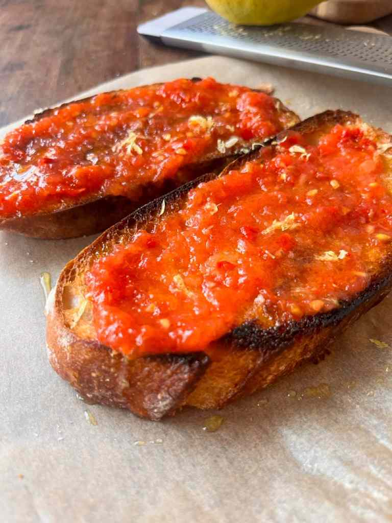 Pan con Tomate with Calabrian Chilis