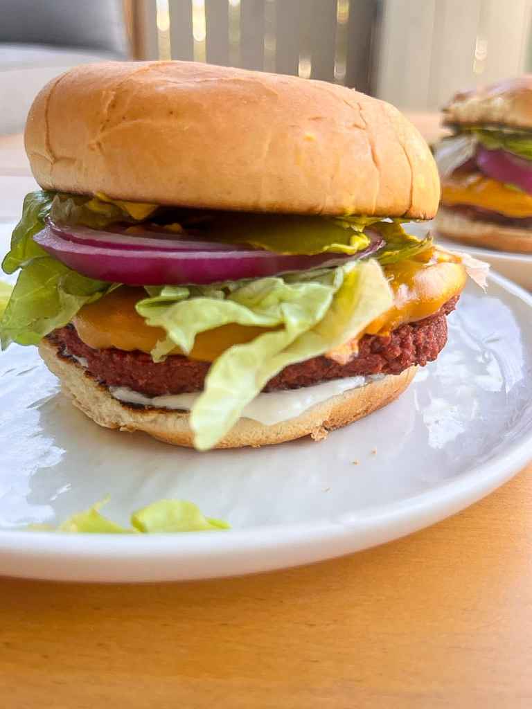 Chickpea Beet Smash Burger