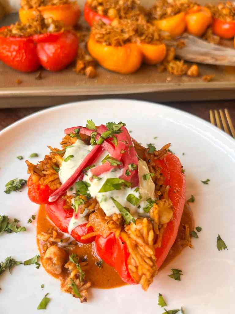 Tikka Masala Stuffed Peppers